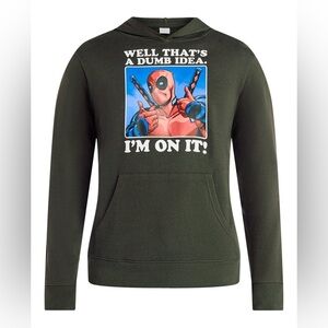 Deadpool Marvel Hoodie Men's Women’s Kids Unisex Black Sweatshirt L XL XXL